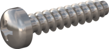 STP320200090E, Screw for Plastic, STP32 2.0x9.0 - H1, stainless-steel A2, 1.4567, bright, pickled and passivated