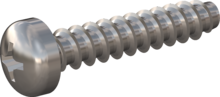 STP320200100C, Screw for Plastic, STP32 2.0x10.0 - H1, stainless-steel A4, 1.4578, bright, pickled and passivated