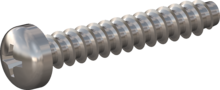 STP320200120E, Screw for Plastic, STP32 2.0x12.0 - H1, stainless-steel A2, 1.4567, bright, pickled and passivated