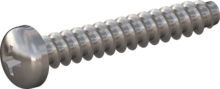 STP320220140E, Screw for Plastic, STP32 2.2x14.0 - H1, stainless-steel A2, 1.4567, bright, pickled and passivated