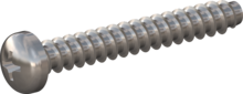 STP320220160E, Screw for Plastic, STP32 2.2x16.0 - H1, stainless-steel A2, 1.4567, bright, pickled and passivated