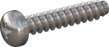 STP320250130C, Screw for Plastic, STP32 2.5x13.0 - H1, stainless-steel A4, 1.4578, bright, pickled and passivated