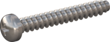 STP320250180C, Screw for Plastic, STP32 2.5x18.0 - H1, stainless-steel A4, 1.4578, bright, pickled and passivated