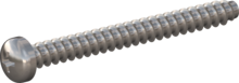 STP320250250E, Screw for Plastic, STP32 2.5x25.0 - H1, stainless-steel A2, 1.4567, bright, pickled and passivated