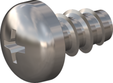 STP320300050C, Screw for Plastic, STP32 3.0x5.0 - H1, stainless-steel A4, 1.4578, bright, pickled and passivated