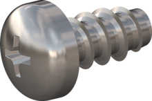 STP320300060C, Screw for Plastic, STP32 3.0x6.0 - H1, stainless-steel A4, 1.4578, bright, pickled and passivated