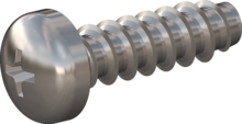 STP320300100E, Screw for Plastic, STP32 3.0x10.0 - H1, stainless-steel A2, 1.4567, bright, pickled and passivated