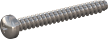 STP320300250E, Screw for Plastic, STP32 3.0x25.0 - H1, stainless-steel A2, 1.4567, bright, pickled and passivated