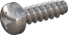 STP320350110C, Screw for Plastic, STP32 3.5x11.0 - H2, stainless-steel A4, 1.4578, bright, pickled and passivated