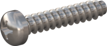 STP320350180C, Screw for Plastic, STP32 3.5x18.0 - H2, stainless-steel A4, 1.4578, bright, pickled and passivated