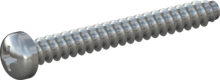 STP320350300S, Screw for Plastic, STP32 3.5x30.0 - H2, steel, hardened, zinc-plated 5-7 µm, baked, blue / transparent passivated