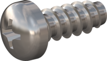 STP320400100E, Screw for Plastic, STP32 4.0x10.0 - H2, stainless-steel A2, 1.4567, bright, pickled and passivated