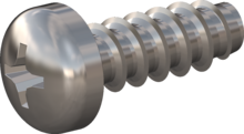 STP320400110C, Screw for Plastic, STP32 4.0x11.0 - H2, stainless-steel A4, 1.4578, bright, pickled and passivated