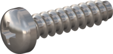 STP320400160E, Screw for Plastic, STP32 4.0x16.0 - H2, stainless-steel A2, 1.4567, bright, pickled and passivated