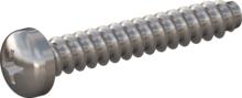 STP320400250C, Screw for Plastic, STP32 4.0x25.0 - H2, stainless-steel A4, 1.4578, bright, pickled and passivated