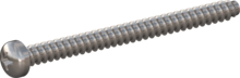 STP320400500E, Screw for Plastic, STP32 4.0x50.0 - H2, stainless-steel A2, 1.4567, bright, pickled and passivated