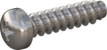 STP320450180E, Screw for Plastic, STP32 4.5x18.0 - H2, stainless-steel A2, 1.4567, bright, pickled and passivated