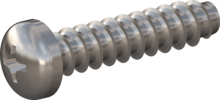 STP320450200E, Screw for Plastic, STP32 4.5x20.0 - H2, stainless-steel A2, 1.4567, bright, pickled and passivated