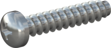 STP320450220S, Screw for Plastic, STP32 4.5x22.0 - H2, steel, hardened, zinc-plated 5-7 µm, baked, blue / transparent passivated
