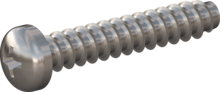 STP320450250E, Screw for Plastic, STP32 4.5x25.0 - H2, stainless-steel A2, 1.4567, bright, pickled and passivated