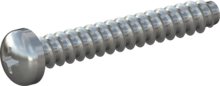 STP320450300S, Screw for Plastic, STP32 4.5x30.0 - H2, steel, hardened, zinc-plated 5-7 µm, baked, blue / transparent passivated