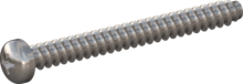 STP320450450E, Screw for Plastic, STP32 4.5x45.0 - H2, stainless-steel A2, 1.4567, bright, pickled and passivated