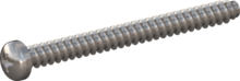 STP320450500E, Screw for Plastic, STP32 4.5x50.0 - H2, stainless-steel A2, 1.4567, bright, pickled and passivated