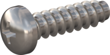 STP320500180C, Screw for Plastic, STP32 5.0x18.0 - H2, stainless-steel A4, 1.4578, bright, pickled and passivated