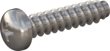 STP320500220E, Screw for Plastic, STP32 5.0x22.0 - H2, stainless-steel A2, 1.4567, bright, pickled and passivated