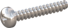 STP320500280E, Screw for Plastic, STP32 5.0x28.0 - H2, stainless-steel A2, 1.4567, bright, pickled and passivated