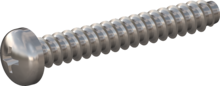 STP320500350E, Screw for Plastic, STP32 5.0x35.0 - H2, stainless-steel A2, 1.4567, bright, pickled and passivated