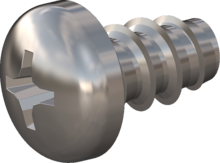 STP320600100C, Screw for Plastic, STP32 6.0x10.0 - H3, stainless-steel A4, 1.4578, bright, pickled and passivated