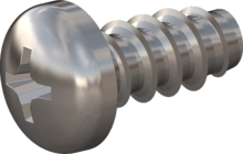 STP320600130E, Screw for Plastic, STP32 6.0x13.0 - H3, stainless-steel A2, 1.4567, bright, pickled and passivated