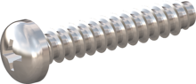STP320600320C, Screw for Plastic, STP32 6.0x32.0 - H3, stainless-steel A4, 1.4578, bright, pickled and passivated