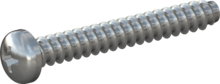 STP320600450S, Screw for Plastic, STP32 6.0x45.0 - H3, steel, hardened, zinc-plated 5-7 µm, baked, blue / transparent passivated