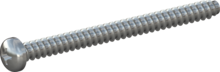 STP320600750S, Screw for Plastic, STP32 6.0x75.0 - H3, steel, hardened, zinc-plated 5-7 µm, baked, blue / transparent passivated