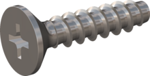 STP330200090E, Screw for Plastic, STP33 2.0x9.0 - H1, stainless-steel A2, 1.4567, bright, pickled and passivated