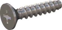 STP330200100E, Screw for Plastic, STP33 2.0x10.0 - H1, stainless-steel A2, 1.4567, bright, pickled and passivated