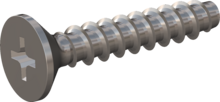 STP330200110E, Screw for Plastic, STP33 2.0x11.0 - H1, stainless-steel A2, 1.4567, bright, pickled and passivated
