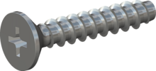STP330200110S, Screw for Plastic, STP33 2.0x11.0 - H1, steel, hardened, zinc-plated 5-7 µm, baked, blue / transparent passivated