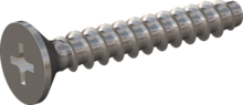 STP330200130E, Screw for Plastic, STP33 2.0x13.0 - H1, stainless-steel A2, 1.4567, bright, pickled and passivated