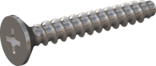 STP330200140E, Screw for Plastic, STP33 2.0x14.0 - H1, stainless-steel A2, 1.4567, bright, pickled and passivated