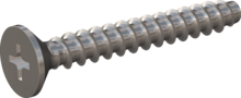 STP330200150E, Screw for Plastic, STP33 2.0x15.0 - H1, stainless-steel A2, 1.4567, bright, pickled and passivated