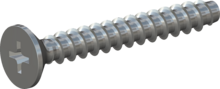 STP330200150S, Screw for Plastic, STP33 2.0x15.0 - H1, steel, hardened, zinc-plated 5-7 µm, baked, blue / transparent passivated