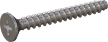 STP330200170E, Screw for Plastic, STP33 2.0x17.0 - H1, stainless-steel A2, 1.4567, bright, pickled and passivated