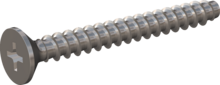 STP330200180E, Screw for Plastic, STP33 2.0x18.0 - H1, stainless-steel A2, 1.4567, bright, pickled and passivated