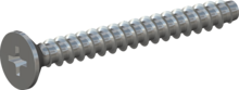 STP330200180S, Screw for Plastic, STP33 2.0x18.0 - H1, steel, hardened, zinc-plated 5-7 µm, baked, blue / transparent passivated