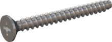 STP330200200E, Screw for Plastic, STP33 2.0x20.0 - H1, stainless-steel A2, 1.4567, bright, pickled and passivated