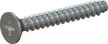 STP330220160S, Screw for Plastic, STP33 2.2x16.0 - H1, steel, hardened, zinc-plated 5-7 µm, baked, blue / transparent passivated