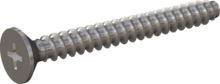 STP330220200E, Screw for Plastic, STP33 2.2x20.0 - H1, stainless-steel A2, 1.4567, bright, pickled and passivated